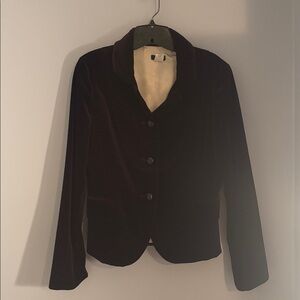 J. Crew Elegant dark burgundy Velvet Jacket